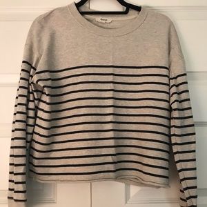 Madewell striped sweatshirt. Slightly cropped.